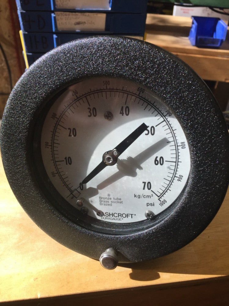 NEW Ashcroft Duragauge 1000 psi Pressure Gauge 4.5" Face 70 kg/cm2 1/4" NPT