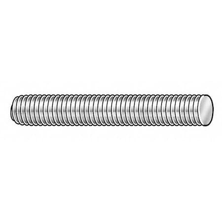 Zoro Select 44489 Fully Threaded Rod, 1/2"-20, 12 Ft, Stainless Steel, 316,