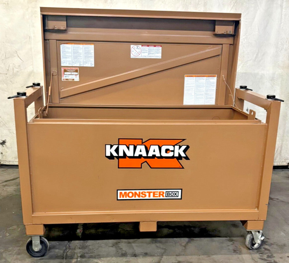 KNAACK JOBSITE TOOL BOX MOD. 1010 PADLOCKABLE TAN GLOSS 16GA 66"WD. 30"DP 36"HT
