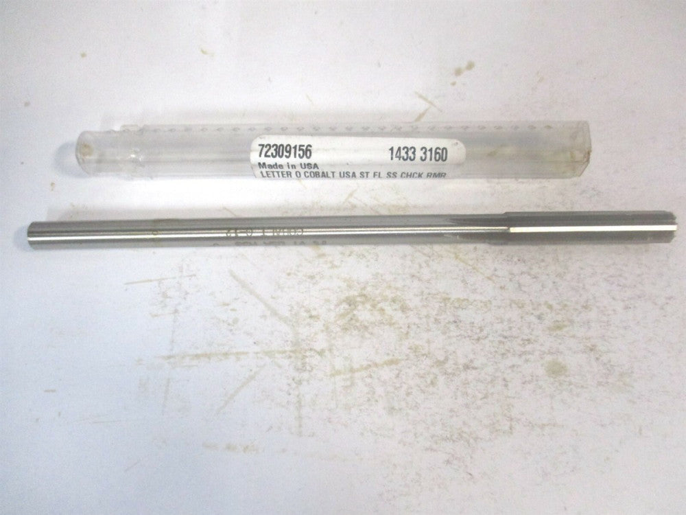 (1433-0.3160) Letter O x 1-1/2" x 6" OAL 6-Flute Cobalt RH Chucking Reamer 