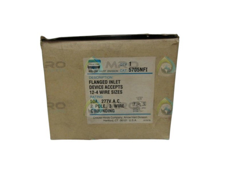 ARROW HART 5705NFI FLANGED INLET DEVICE ACCEPTS  NSMP