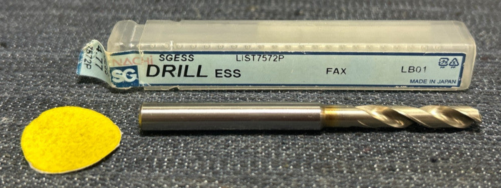 NACHI  2 FLUTE ESS DRILL BIT L7572P SGESS  DIAMETER 4.77