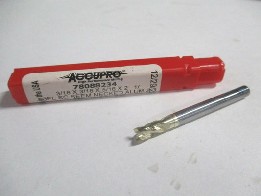 (35018705N08C5) 3/16" x 5/16" x 3/16" x 2" OAL Solid Carbide 3Fl Square End Mill