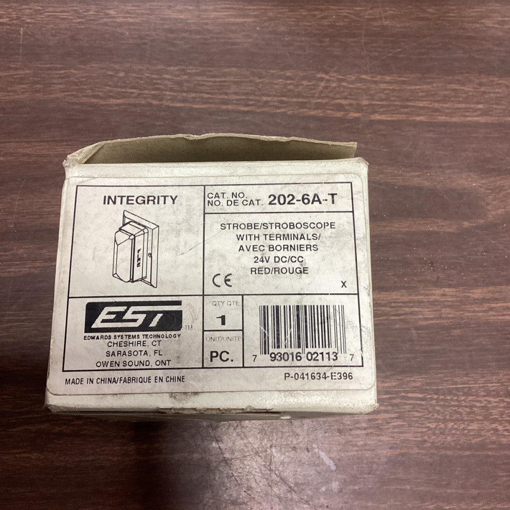 Edwards Systems Technology EST 202-6A-T Red 24Vdc Fire Strobe