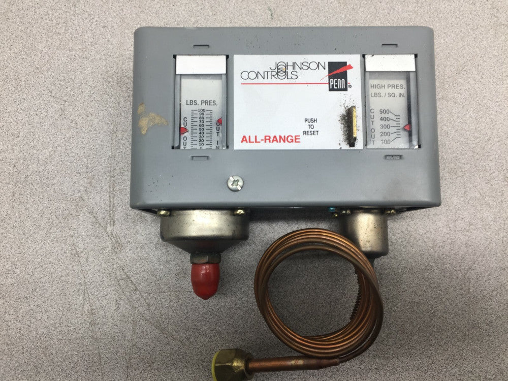 NEW NO BOX JOHNSON CONTROLS PENN 270 PSIG MAX MANUAL RESET PRESSURE SWITCH P70MA