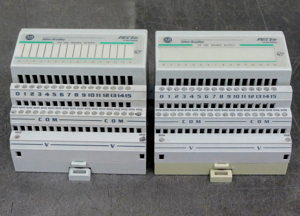 Allen Bradley 1794-OB16 Flex I/O Output Module 16 Outputs 24V DC Lot of Two (2)