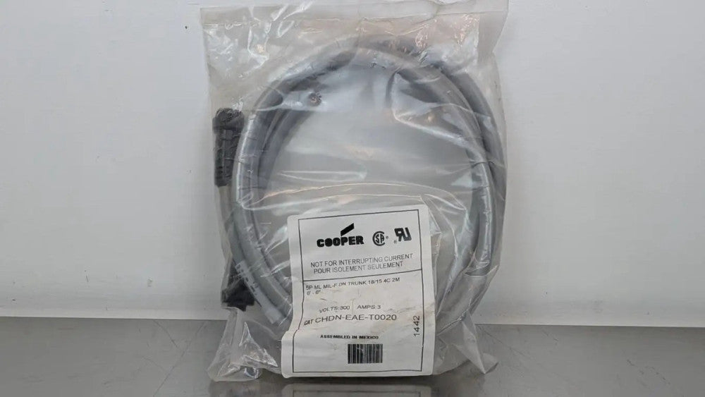 Cooper CHDN-EAE-T0020 Cordset 5-Pin 7/8" Male/Female 2m CAT EATON 5P ML MIL-F DN