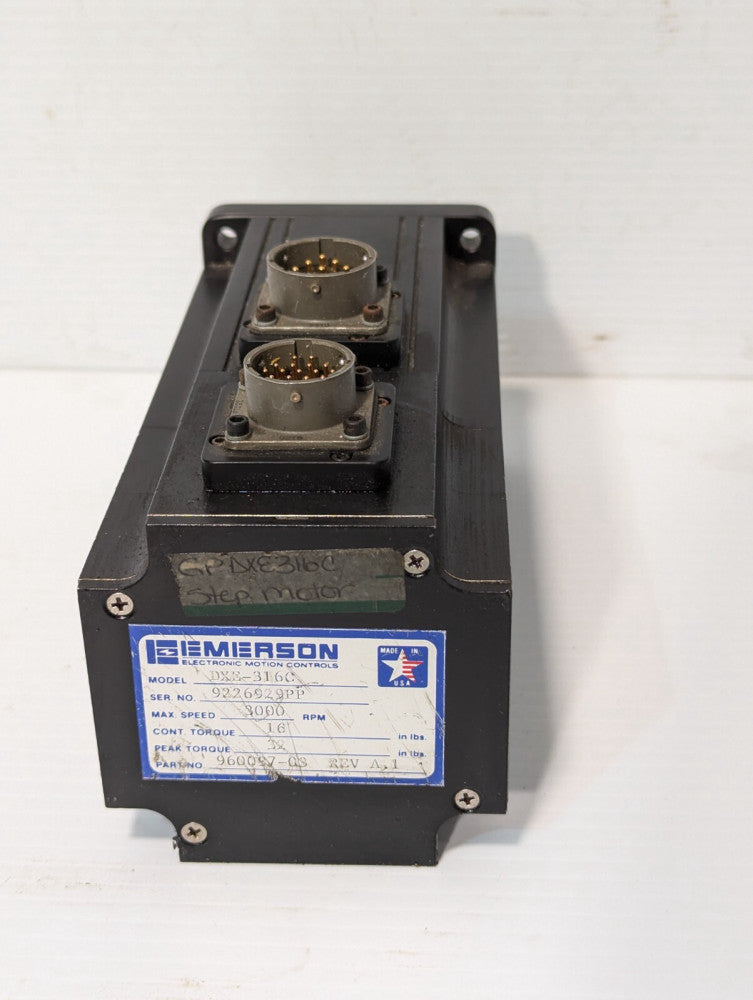 Emerson DXE-316C Servo Motor 3000RPM, 16-32lbs Torque+Returns