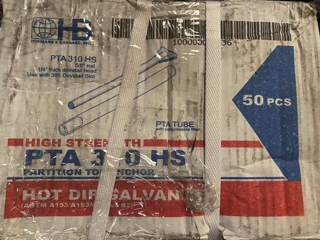 (50 PACK) Hohmann & Barnard PTA 310 HS (High Strength) - Partition Top Anchor
