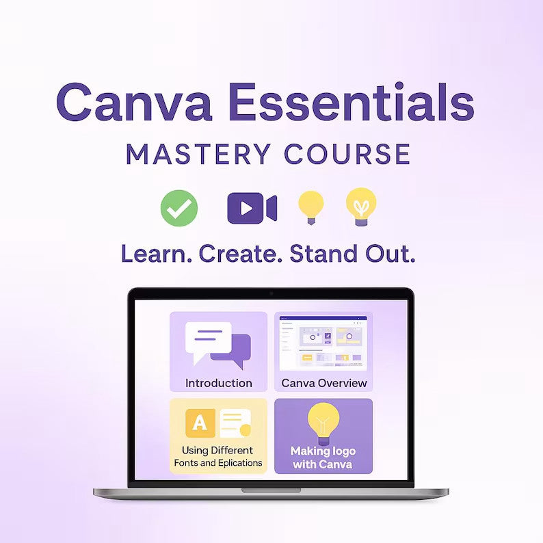 Canva Essentials Mastery Course – Beginner to Pro | Learn Logos, Thumbnails, Ban