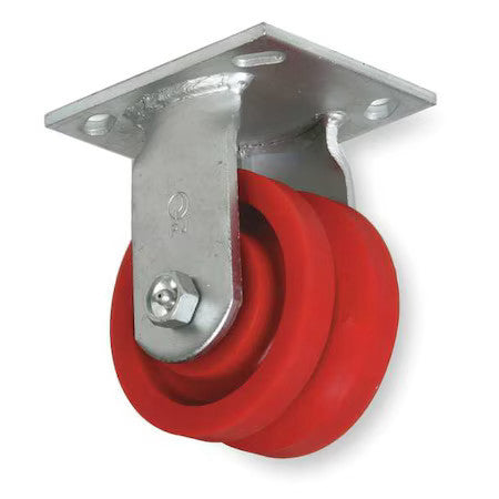Zoro Select 1Nwc9 V-Groove Rigid Caster,Polye,4 In.,350 Lb