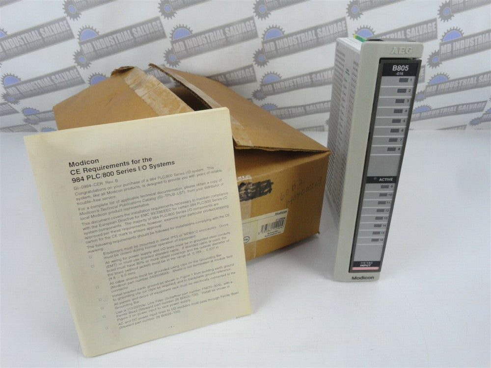 (New) Schneider Automation AS-B805-016 Modicon 115VAC in 16PT PLC Module (New)