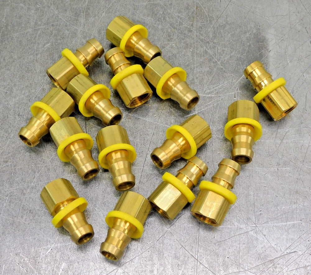 Brass Hose Barb Adapter 1/2" Hose Barb x 3/8" NPT Female Lot of Fifteen (15)