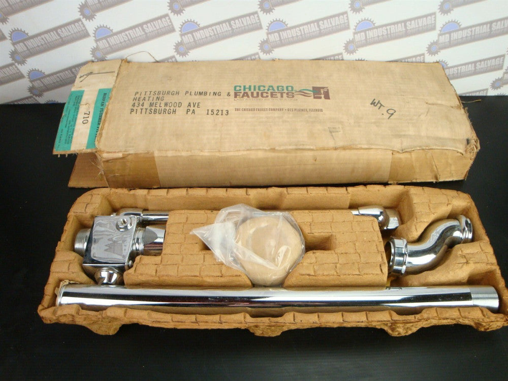 CHICAGO FAUCETS - BEDPAN FLUSHER FITTING - 710 w/SWING SPOUT 1-1/2" (NEW in BOX)