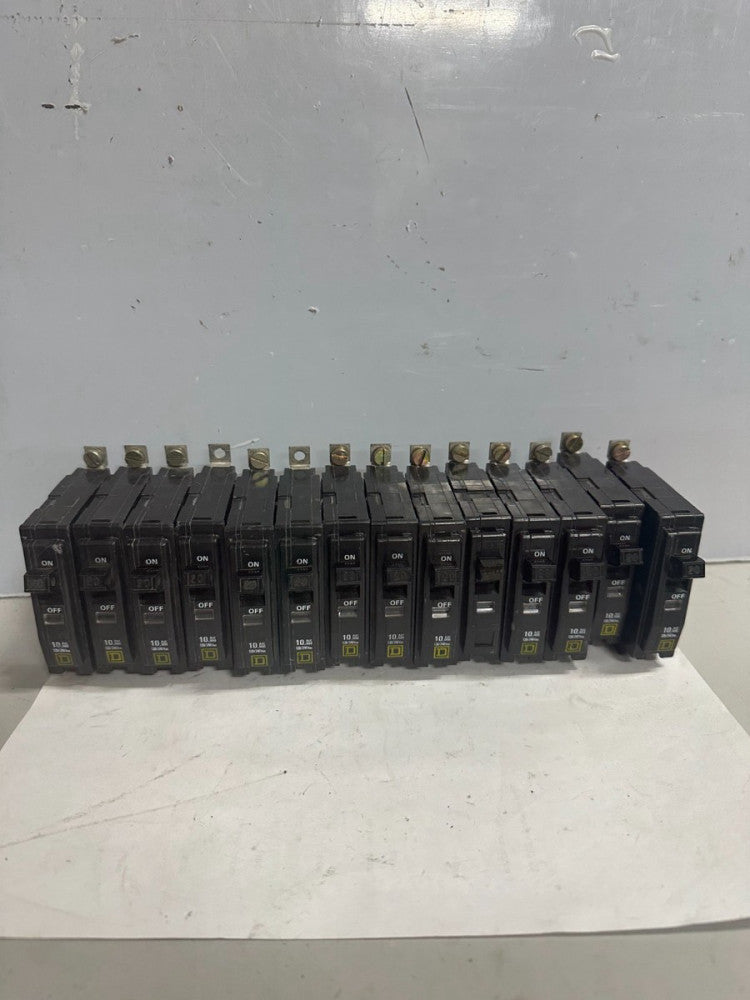 (LOT OF 14) Square D QOB120 1 Pole 20A Bolt On Circuit Breakers TEST GOOD