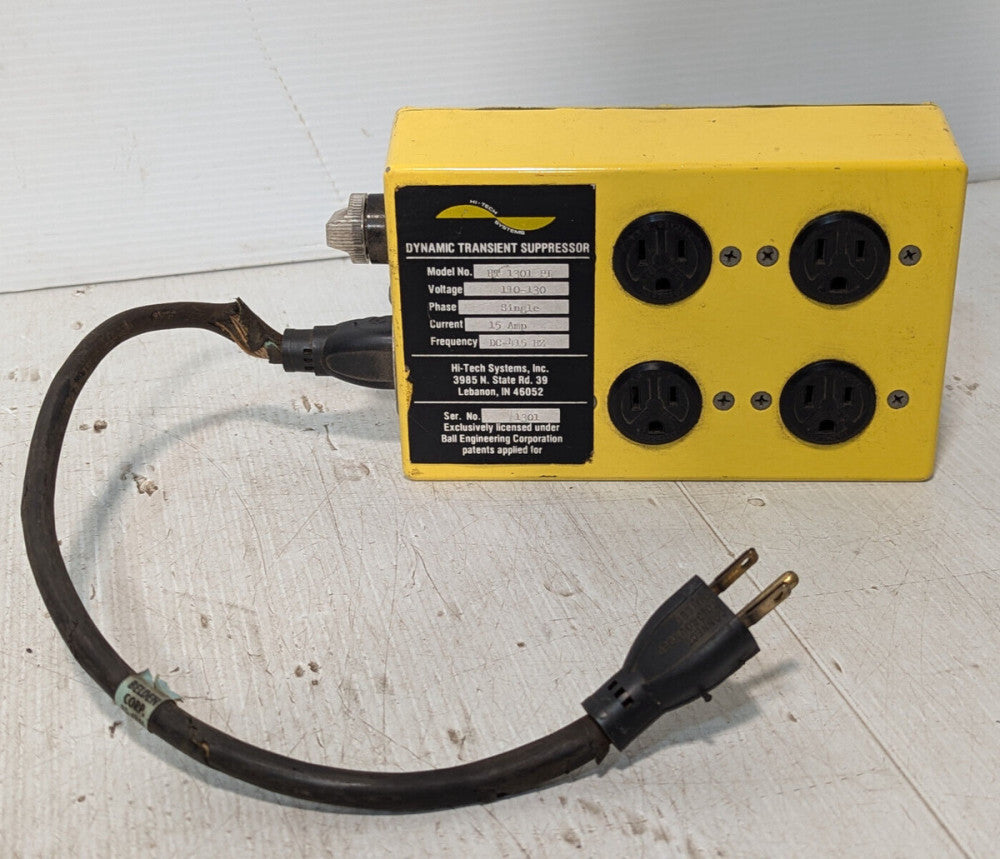 Hi-Tech Systems Dynamic Transient Suppressor, HT-1301-PI, 110-130V, 15Amp, 415Hz