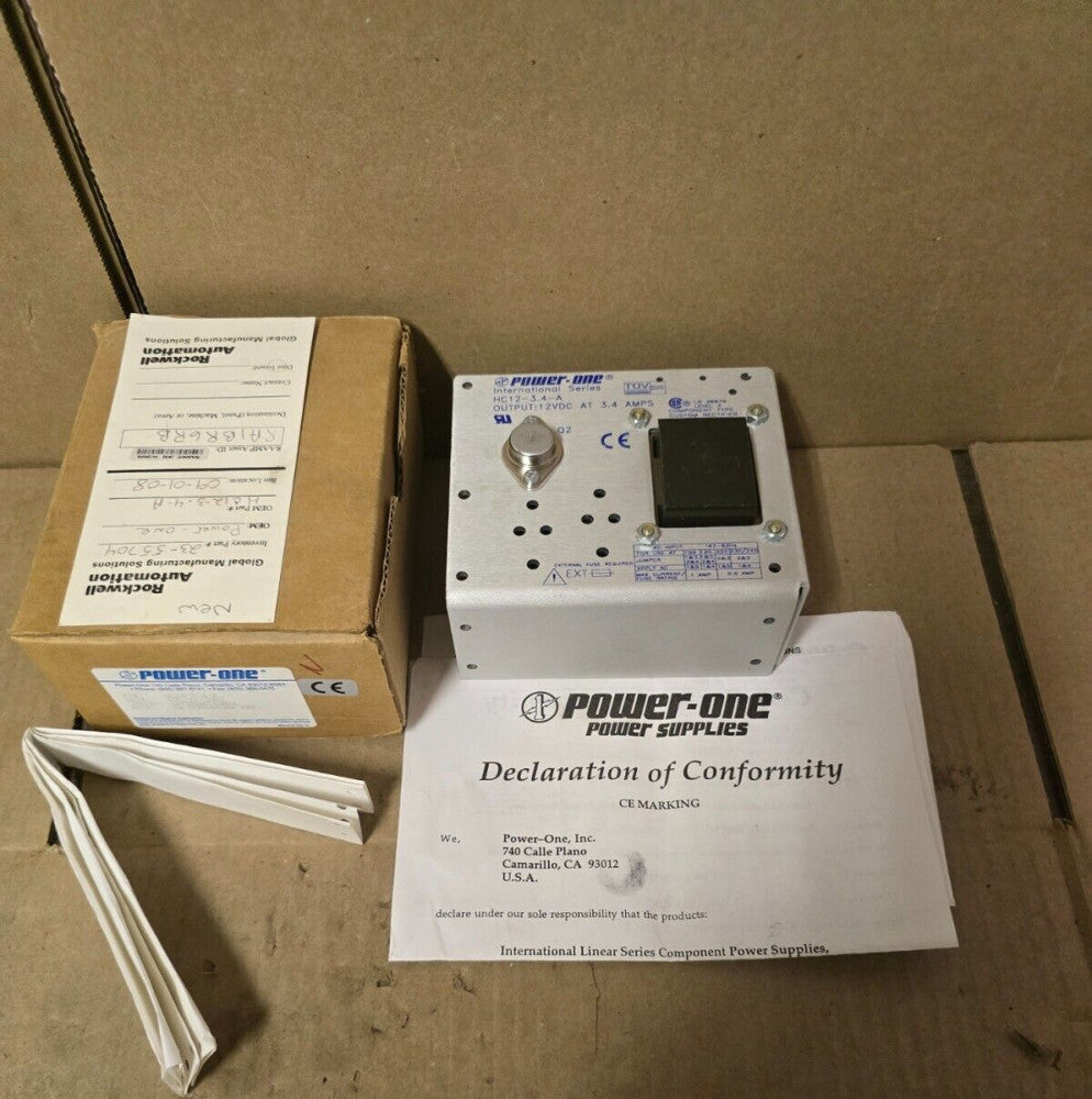 POWER-ONE HC12-3.4-A 12VDC POWER SUPPLY MODULE, NEW IN BOX!