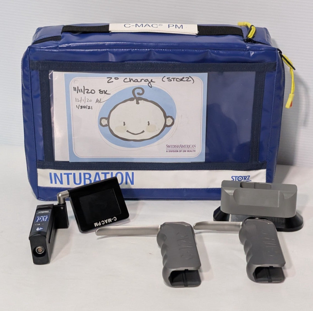 Karl Storz Pax Bag w/ C-MAC PM 8401XD Pocket Monitor, (2) 8401DXC Laryngoscopes
