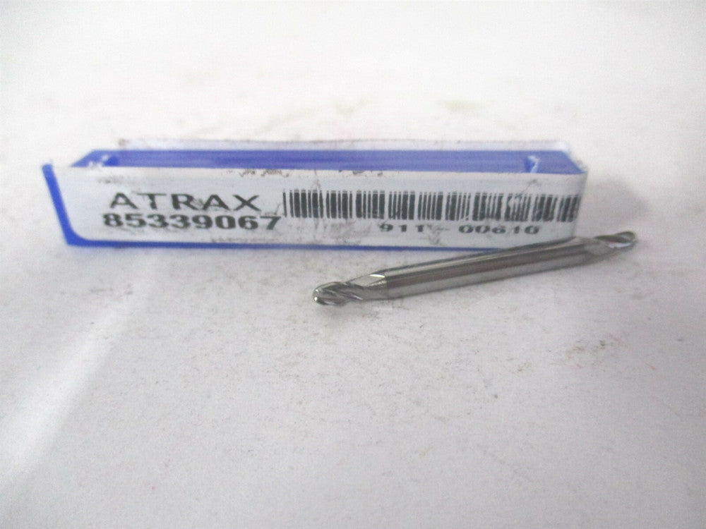 Atrax (85339067) 3/32" x 3/16" x 1/8" x 1-1/2" 4Fl Solid Carbide Ball End Mill 