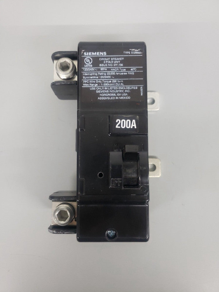 New TAKE OUT  Breaker Siemens MBK200A EQ8695 200 Amp 2 Pole 120/240V