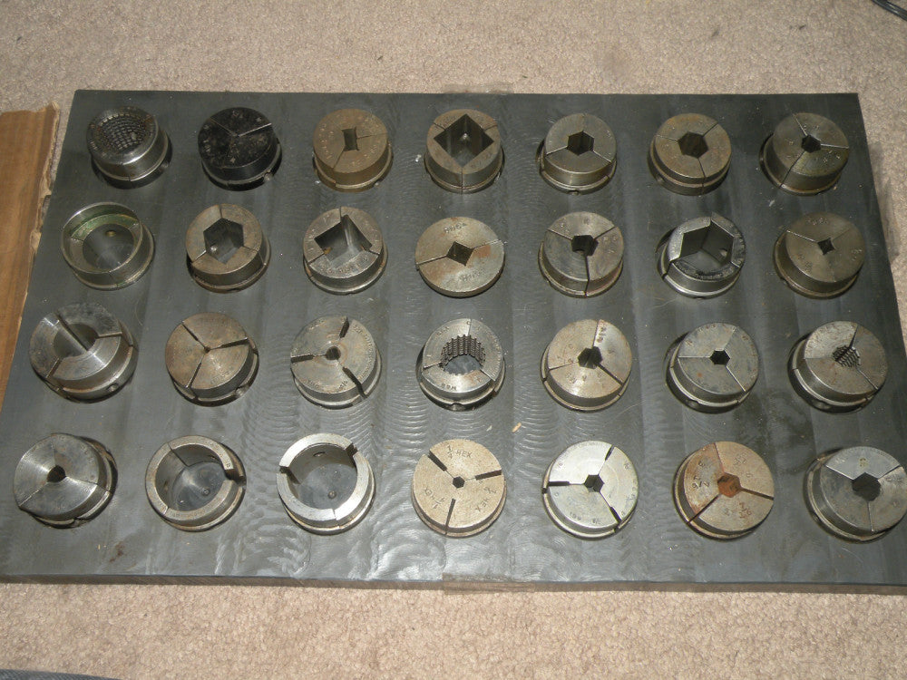 Collet Set 28 Collets Used in Rack