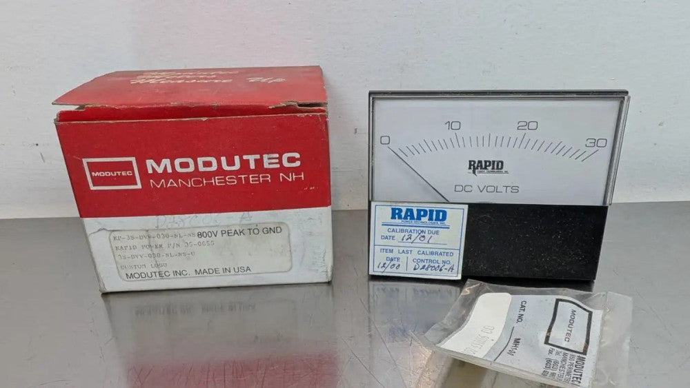 Modutec RP-3S-DVV-030-NL-NS-U DC Volt Meter 35-0655 0-30 VDC Rapid
