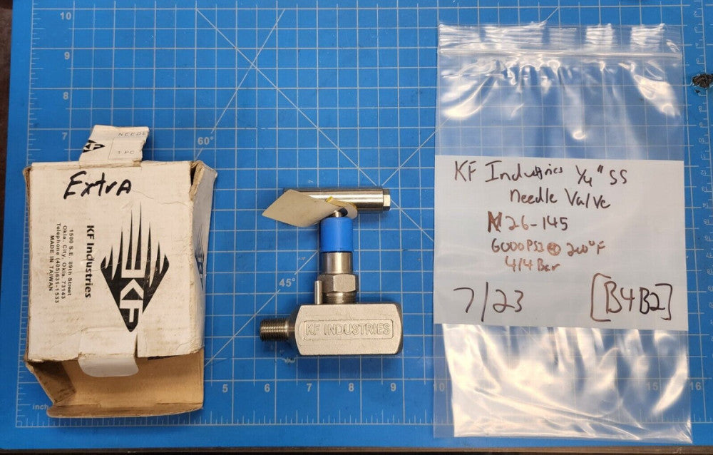 KF Industries Needle Valve N26-145 1/4" 6000 psi 200F SS 414 Bar [B4B2]