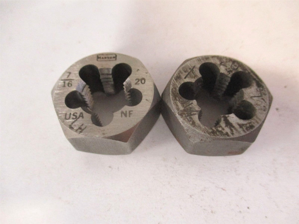 Hanson (418-02820) 7/16-20 HSS 13/16 LH Hex Die - Lot of 2