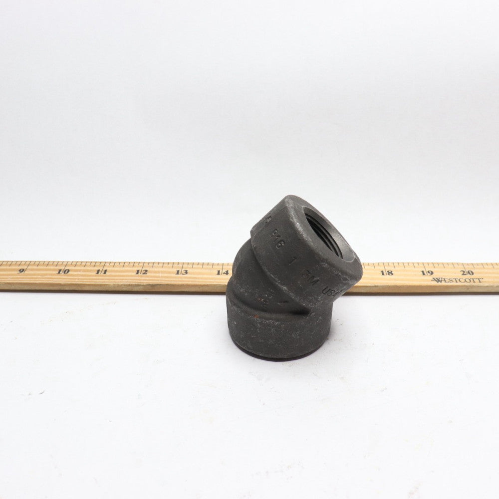 45 Degree Elbow Threaded Fitting 3M Carbon Steel 1"