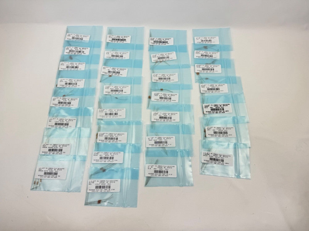 Lot of 1/4 Watt 5% Carbon Film Resistor 0.25W *Various ohm, 5 pieces Packs*