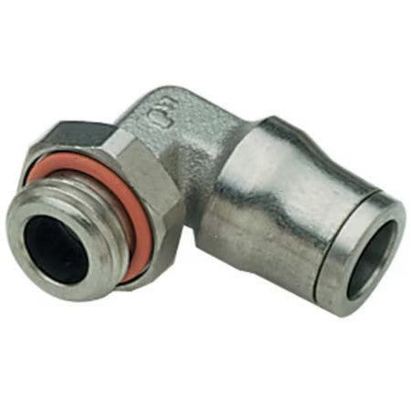 Legris 3699 04 19 Push-Fit Elbow Fitting, 5/32 In Tube Size, Brass, Silver