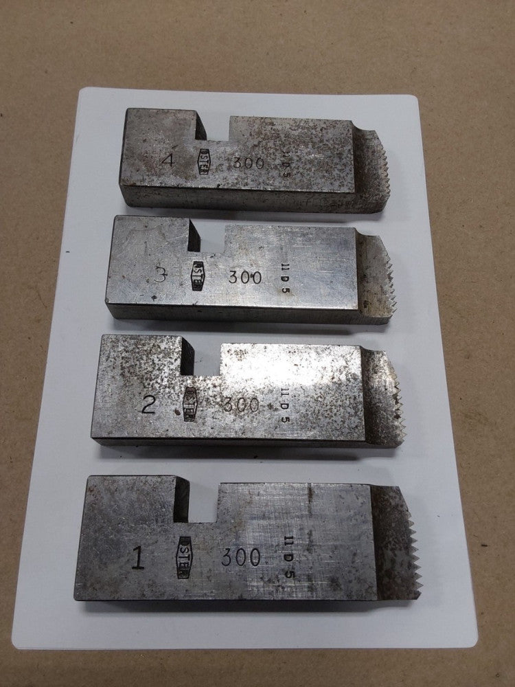4 Oster 300- 1/2” & 3/4” Pipe thread dies  #1,#2,#3,#4