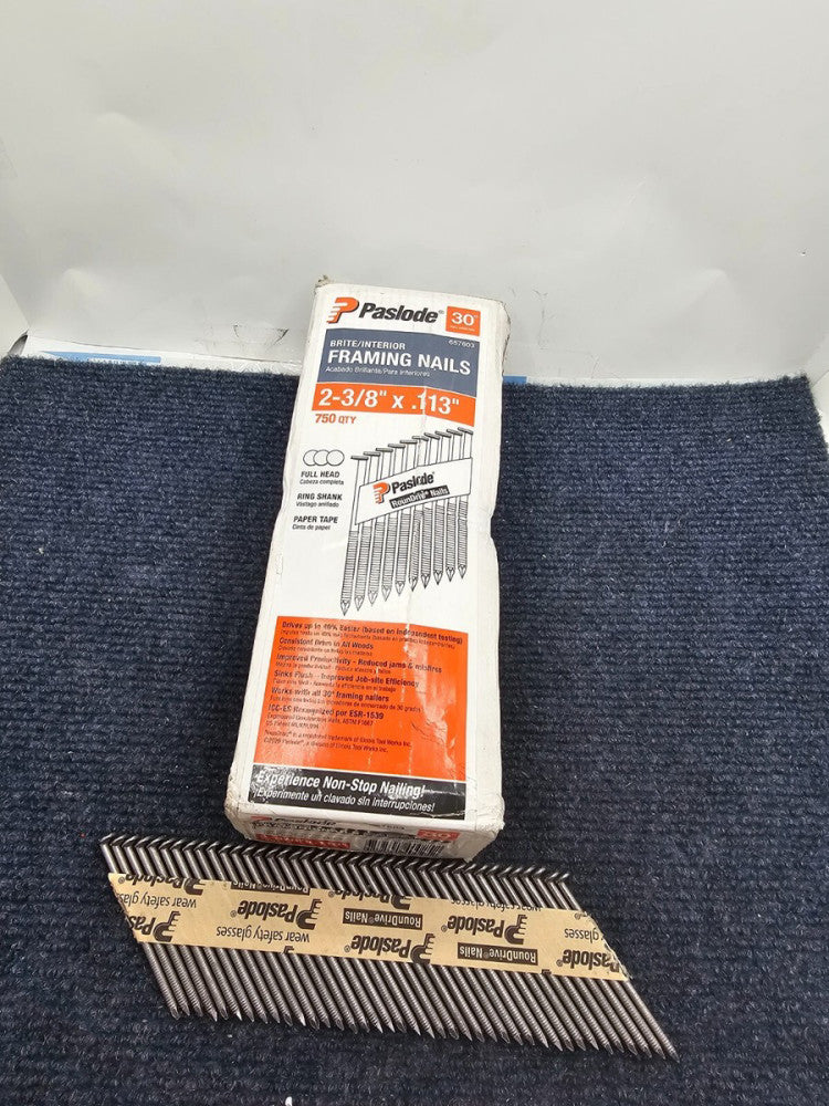 (750 PCS) Paslode Framing Nails 657603 HDG 30 Degree Round Head, 2 3/8” x .113”