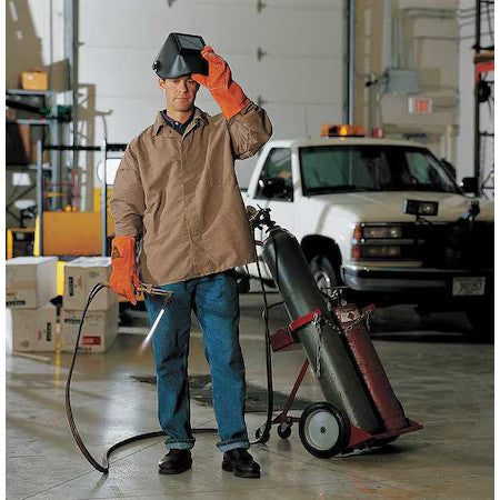 National Safety Apparel C09tw2x30-Nr Welding Jacket,2Xl,30",Brown