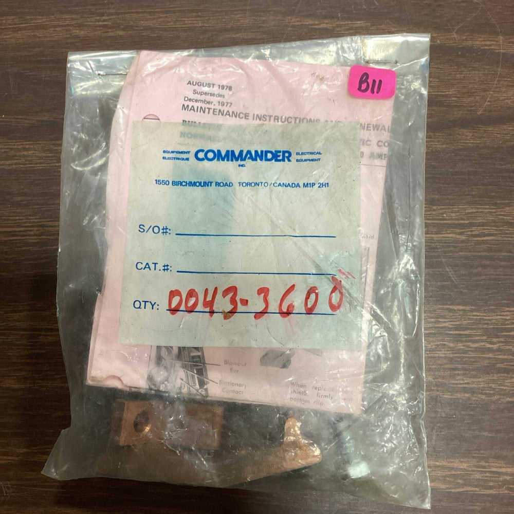 JOSLYN CLARK 1-POLE 74U13 100A CONTACT KIT KKD100 KKD-100 G3