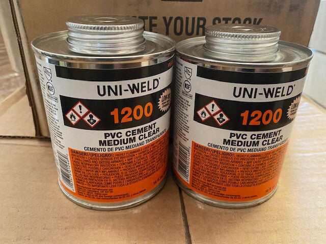 (2 Pack) Oatey 1246S 1200 Series PVC Medium Clear Cement, 16 oz