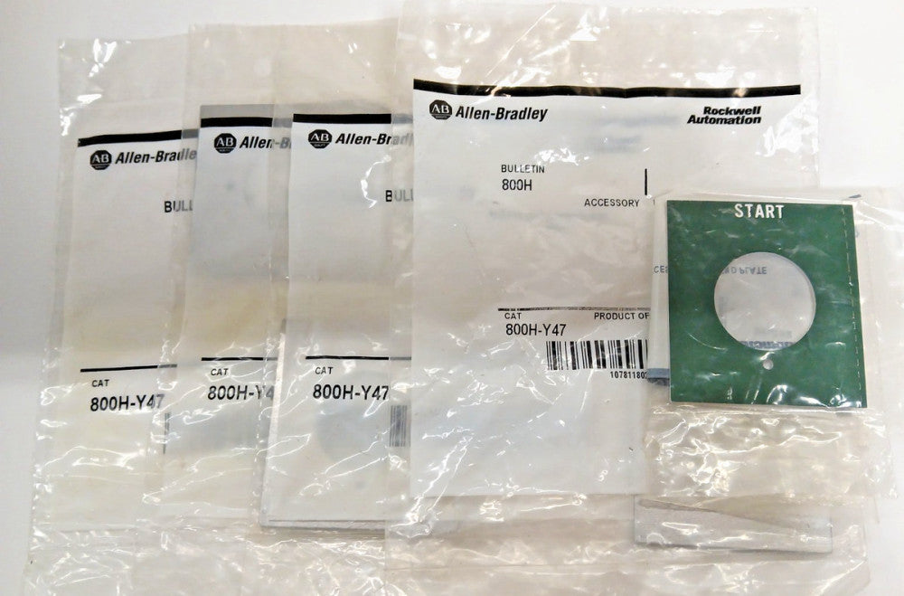 ALLEN BRADLEY BULLETIN 800H ACCESSORY START LEGEND PLATE  LOT OF 5