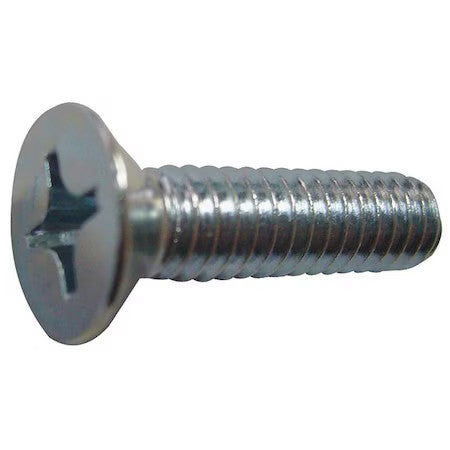 Zoro Select U24670.019.0076 #10-32 X 3/4 In Phillips Flat Machine Screw, Zinc