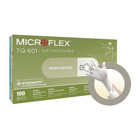 Ansell Tq-601-M Tq-601, Disposable Gloves, 2.8 Mil Palm, Nitrile, Powder-Free,