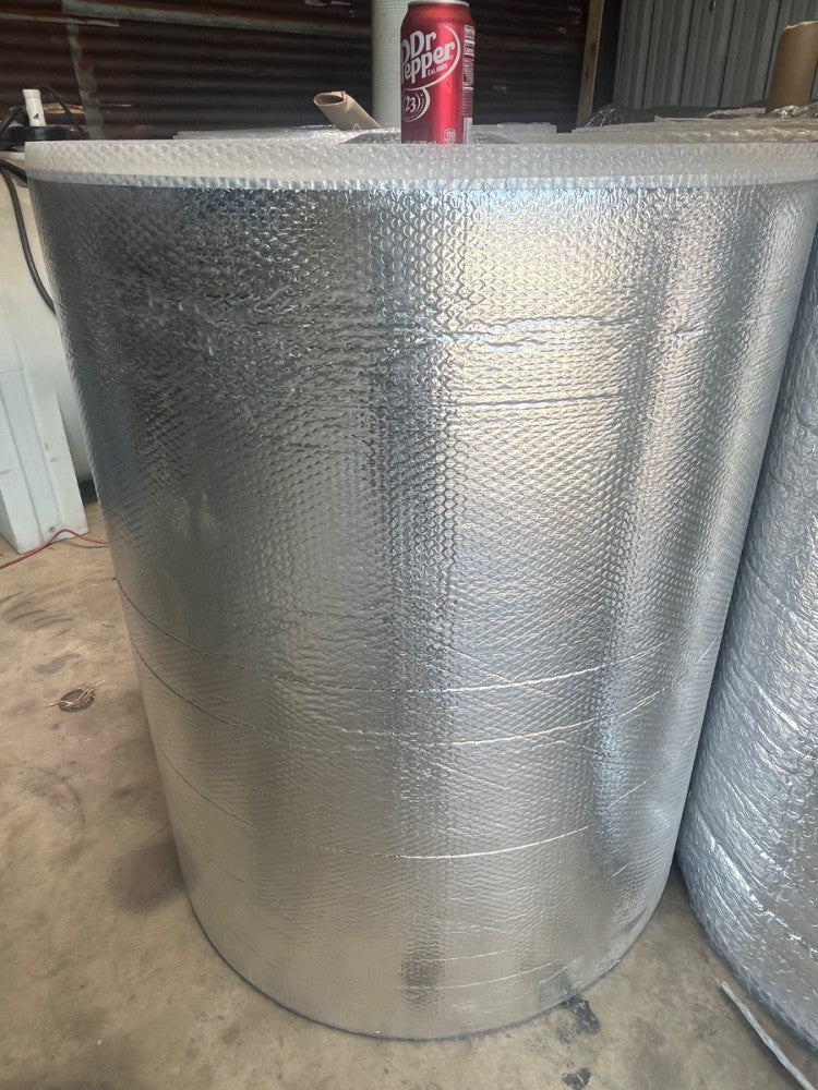 4’x125’ roll of radiant barrier reflective insulation double foil with bubbles