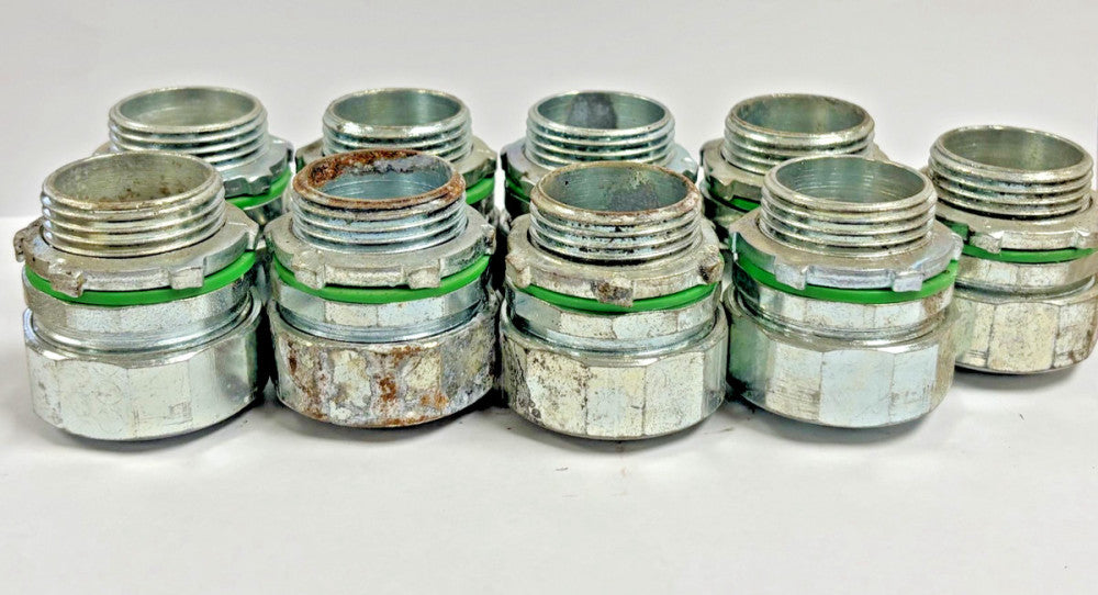METAL CONDUIT FITTINGS 5/8"- 11-1/2 LOT OF 9