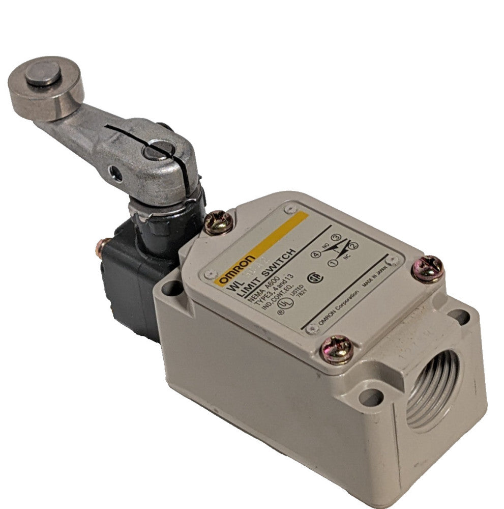Omron WL-GCA2 Snap Action Limit Switch, Rotary Roller Lever Actuator, NEMA A600