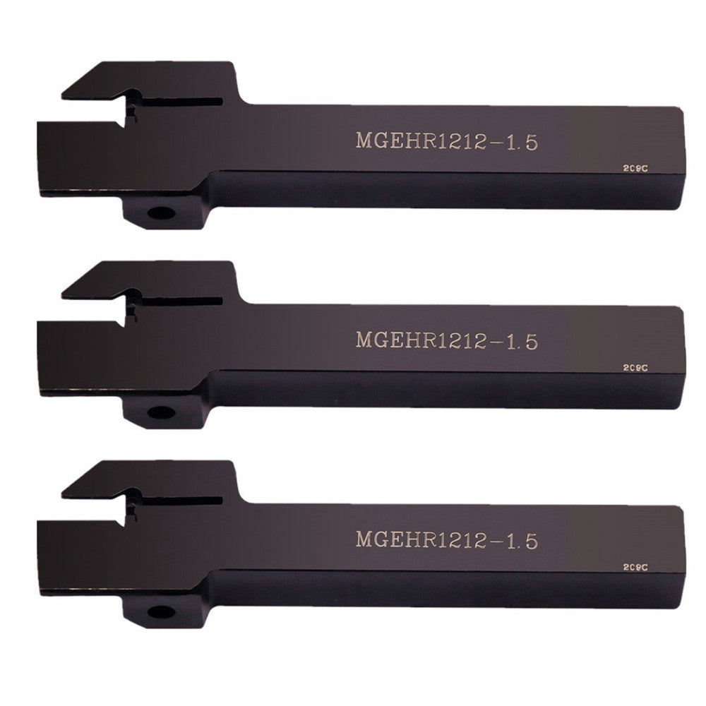 3pcs 1/2" MGEHR1212-1.5 CNC Carbide Turning Lathe Holder Grooving Cutting Tool