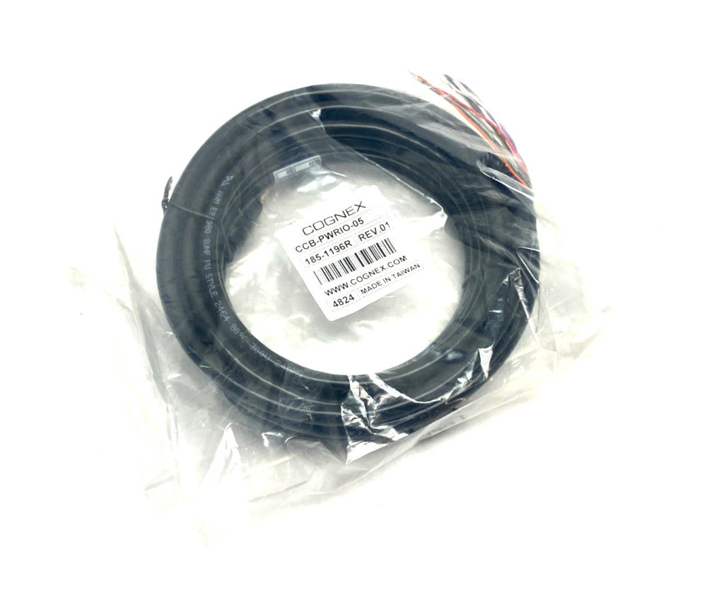 Cognex CCB-PWRIO-05 In-Sight Power and I/O Breakout Cable Black 185-1196R
