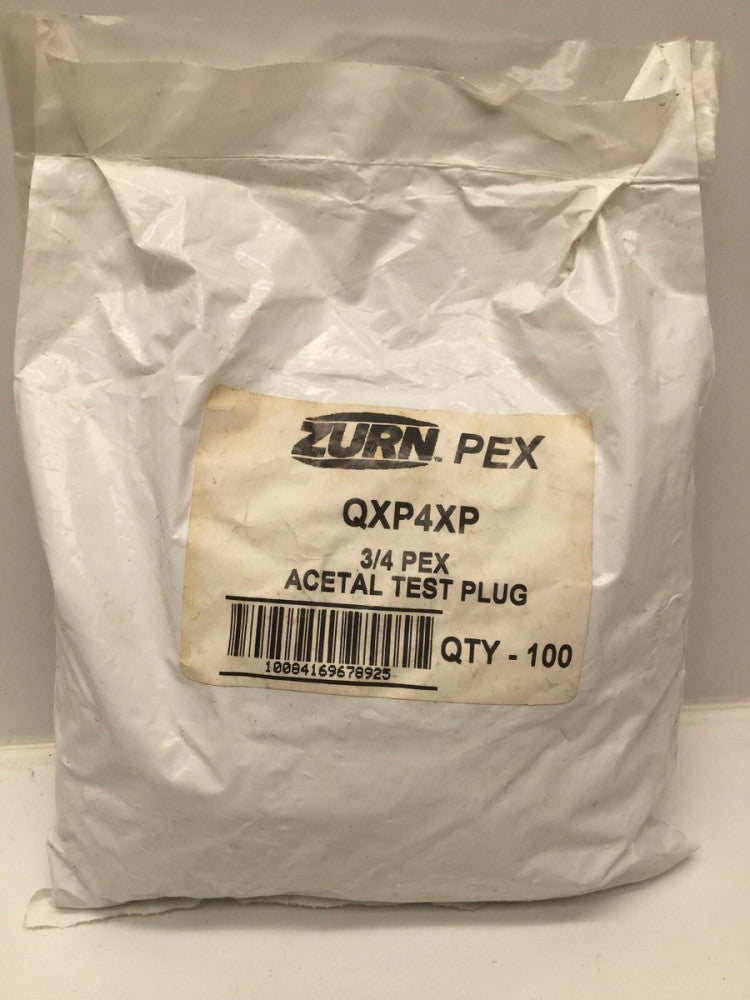 ZURN PEX QXP4XP Polyalloy Test Plug, PEX Connection Type, 3/4" PEX Size (100 PK)