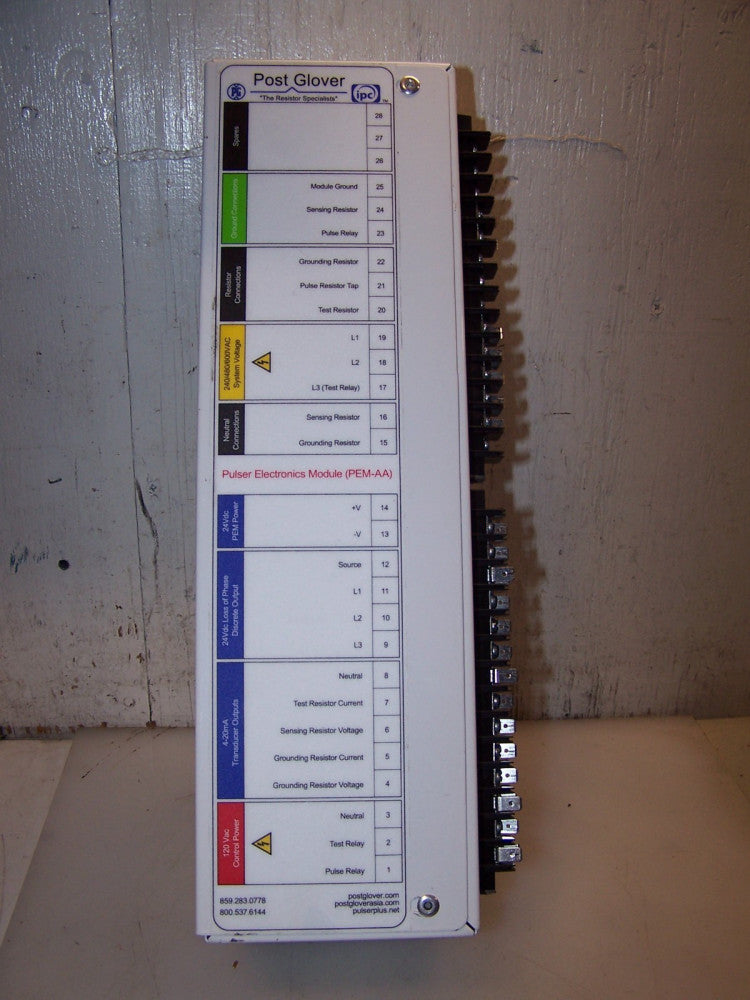 NEW IPC POST GLOVER PULSER PLUS LOW VOLTAGE RESISTOR GROUNDING CONTROLLER PEM-AA