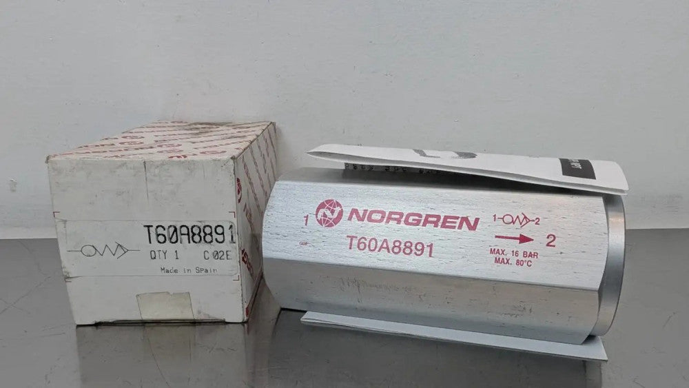 Norgren T60A8891 Excess Flow Shut-Off Valve 1" NPT 16 bar Max