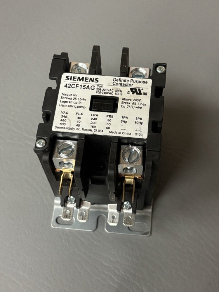 Siemens 42CF15AG Definite Purpose Contactor