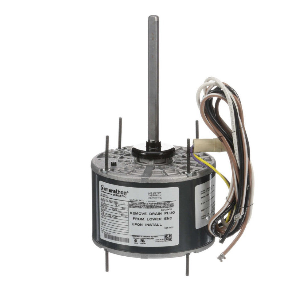 Marathon X440 Electric Motor 1/6 HP 1075 Rpm 1PH 208-230 Volt 48Y 48A11O2065C