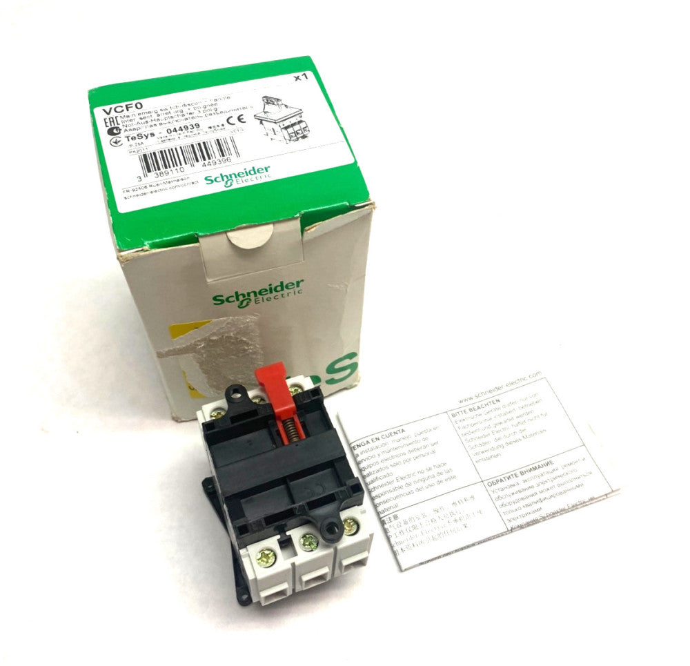 Schneider Electric VCF0 TeSys Vario Emergency Disconnect Switch NO HANDLE